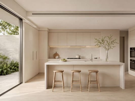 mẫu phòng bếp tối giản Minimalism