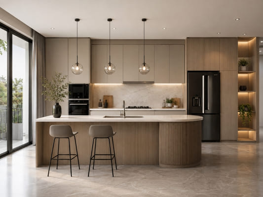 thiết kế nội thất phòng bếp hiện đại LUMA